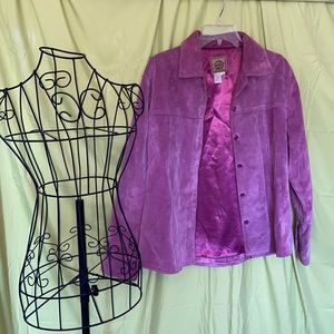 A.M.I Purple Suede Jacket